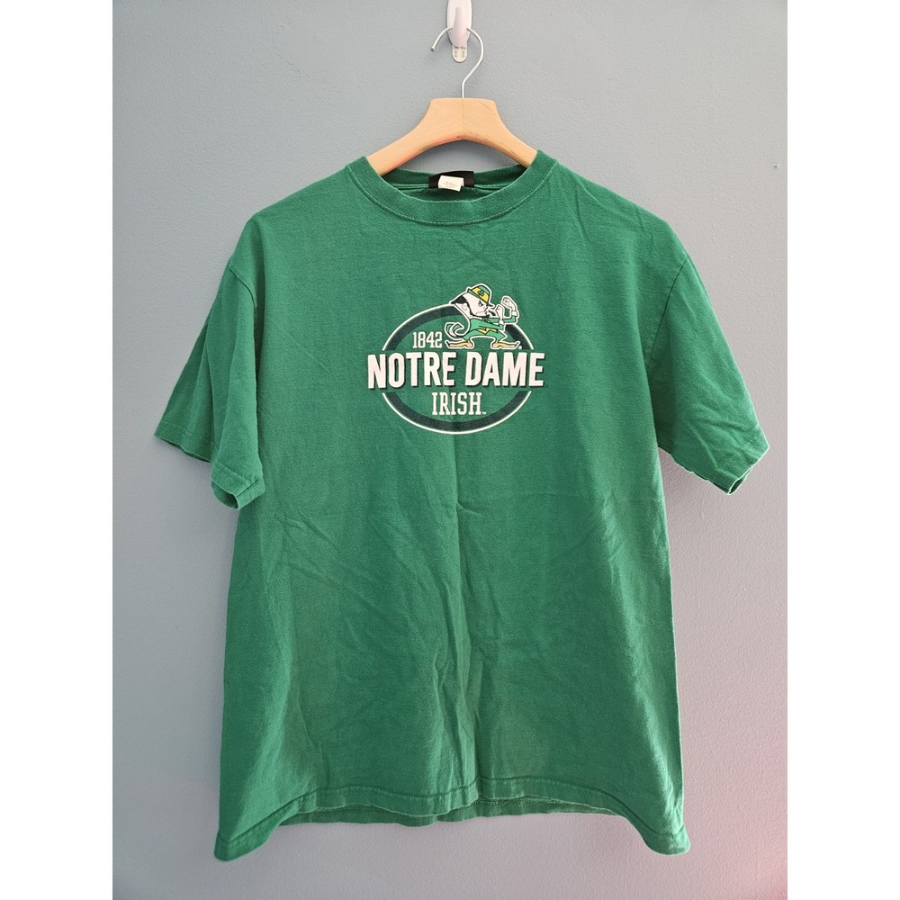 Notre Dame Fighting Irish Jones Mitchell Mens Lrg Green Graphic T Shirt Football